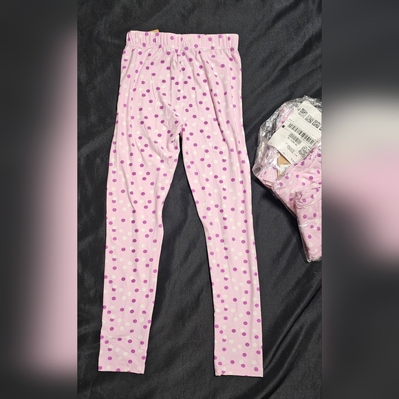 Just Cozy All Season Leggings XS Pink Polka Dot Soft Women's 4 Way Stretch - Picture 9 of 9